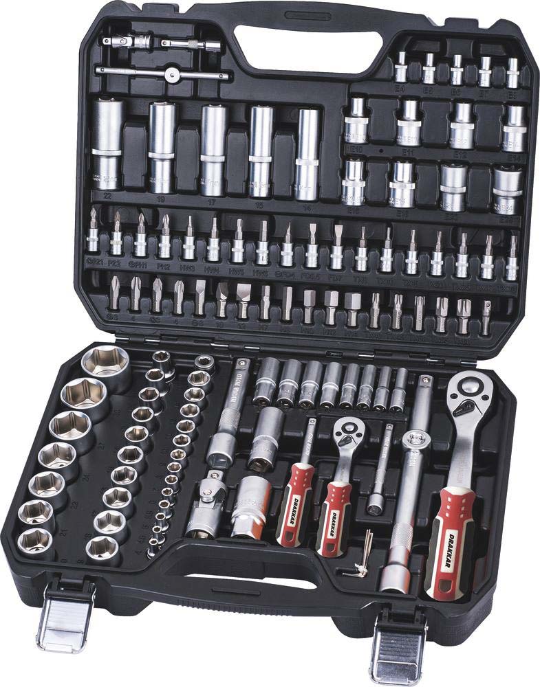 Coffret de 110 pcs douilles 1/4' et 1/2' DRAKKAR TOOLS - 67685