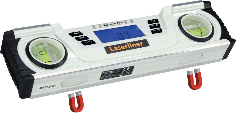 Niveau rectangulaire 250mm 2 bulles électronique LASERLINER - 70820