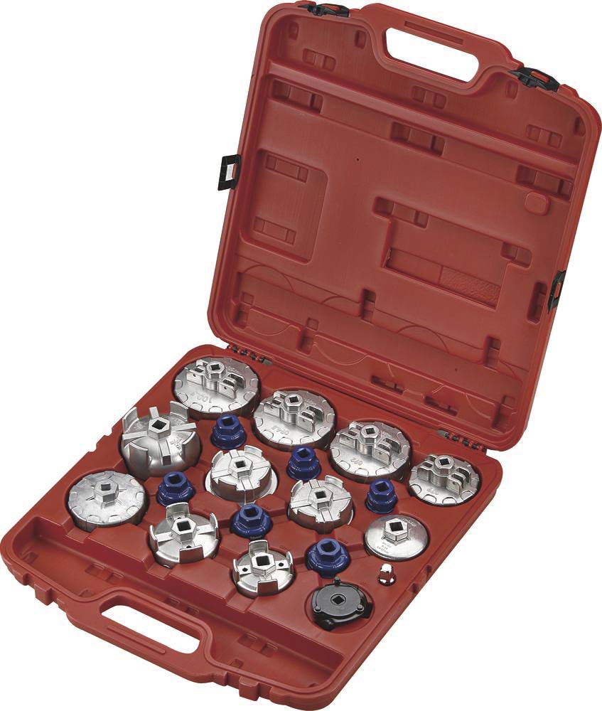 Cloche en aluminium pour filtre à huile - coffret de 19 pcs DRAKKAR - 71143