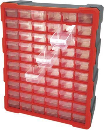 Armoire de rangement plastique 60 tiroirs 380x160x470mm DRAKKAR - 72561