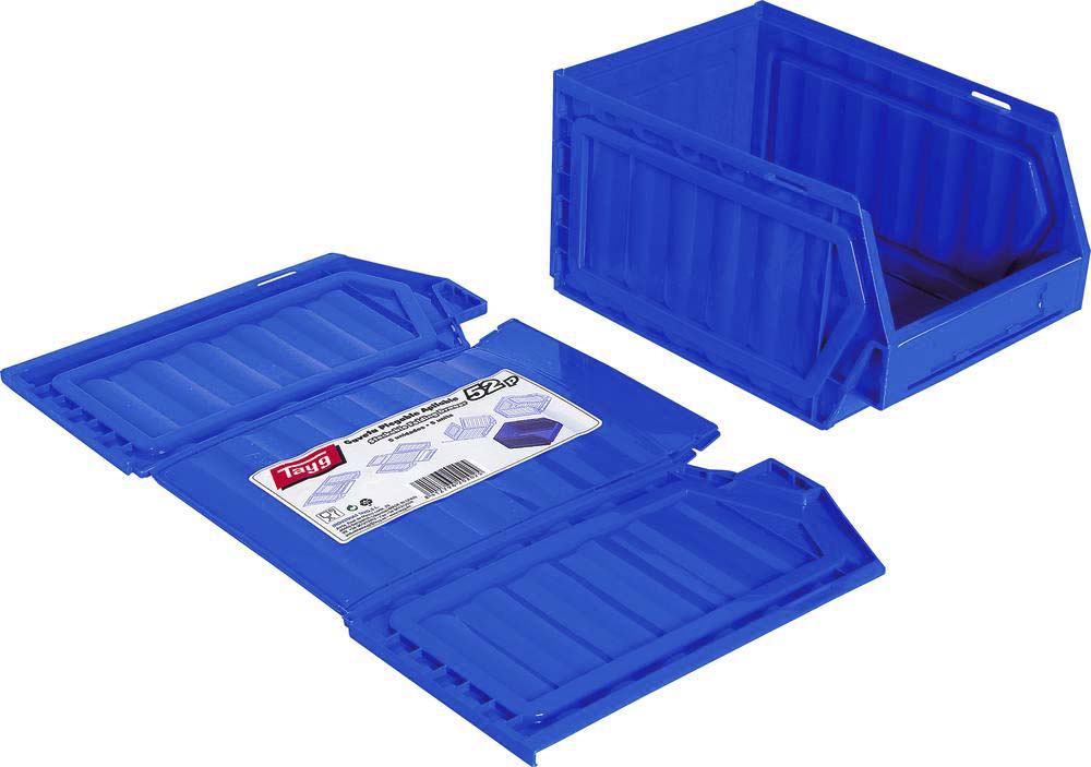 Boîte à bec pliable bleue 236x160x130mm - lot de 5 pcs TAYG - 72694