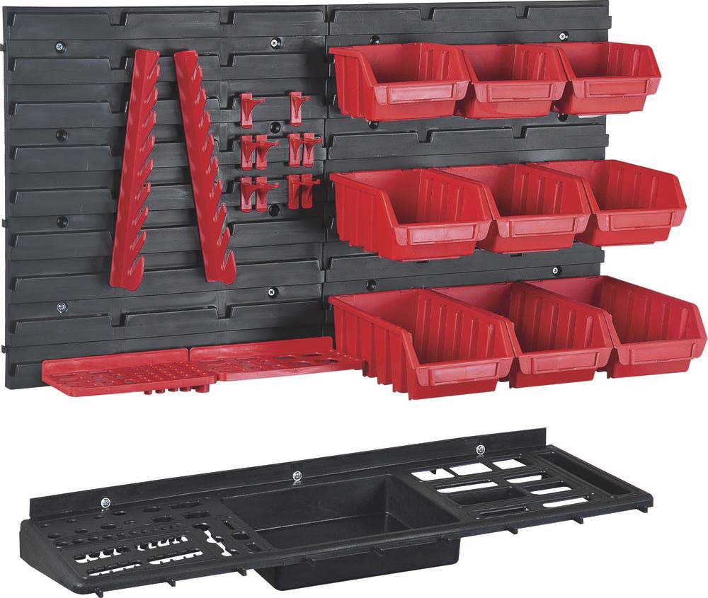 Panneau mural PVC 690x390mm avec 9 boîtes à bec et supports outils DRAKKAR - 72782