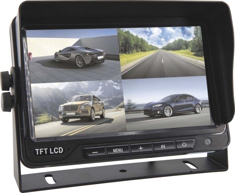 Ecran 10' fractionné 12/24v 4 entrées vidéos + sortie audio SODIFLASH - 74510