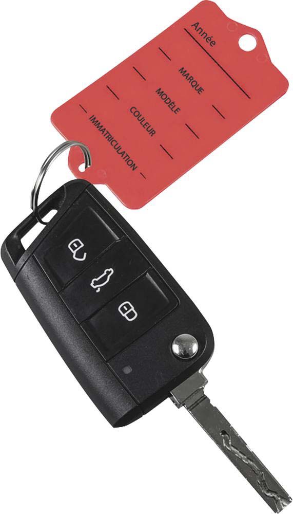 Porte-clés plastique rouge + 2 feutres - lot de 200 pcs EICHNER - 74654