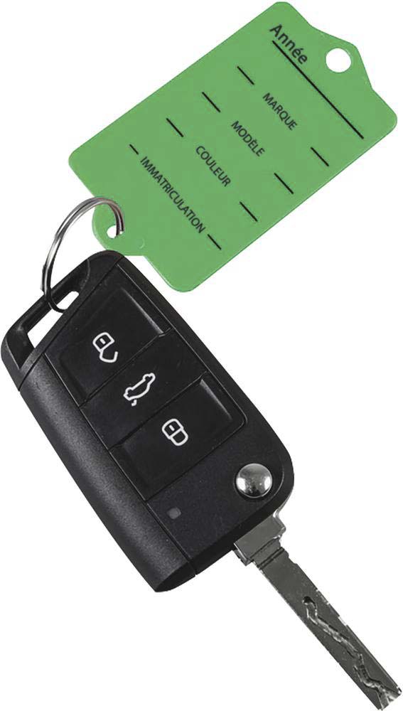 Porte-clés plastique vert + 2 feutres - lot de 200 pcs EICHNER - 74655