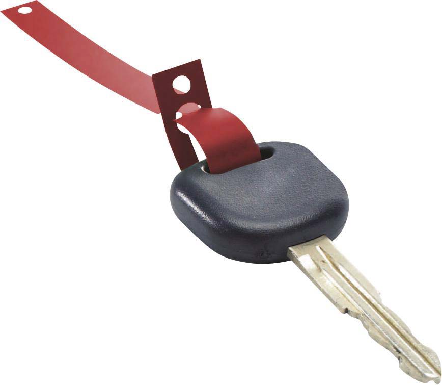 Porte-clés plastique à jeter rouge - rouleau de 1000 pcs EICHNER - 74660