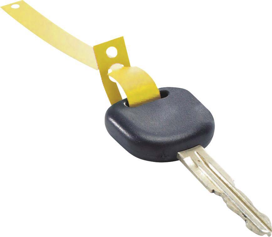 Porte-clés plastique à jeter jaune - rouleau de 1000 pcs EICHNER - 74662