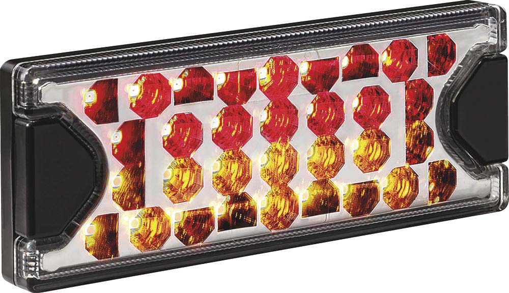 Feu arrière rectangle led 12/24v 3 fonctions 150x59mm ASPOCK - 79544