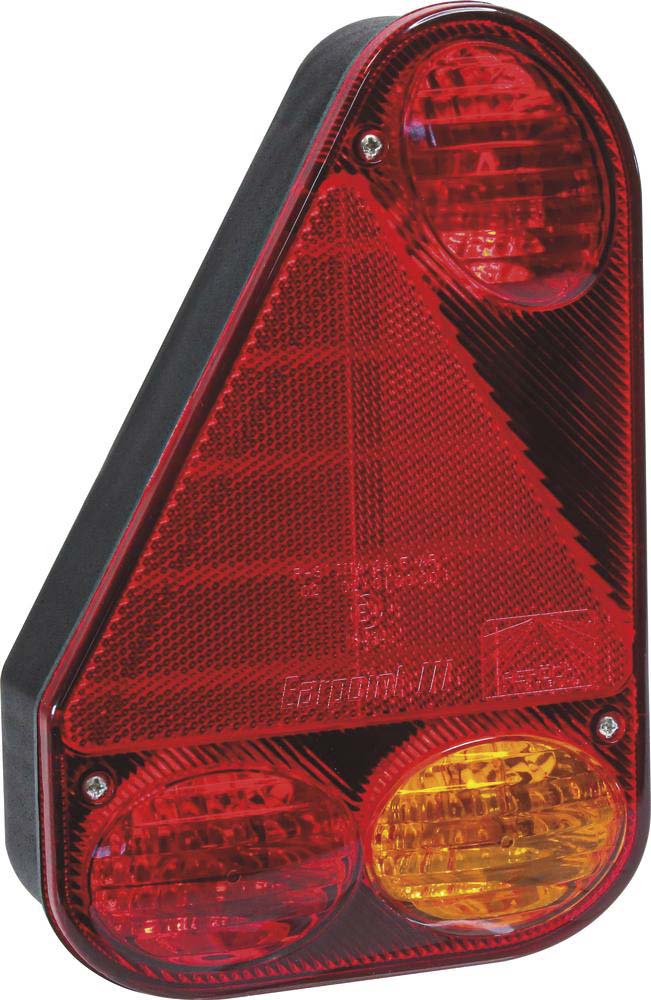 Feu arrière vertical 12v 5 fonctions avec connecteur 5 plots 219x146mm ASPOCK - 79563