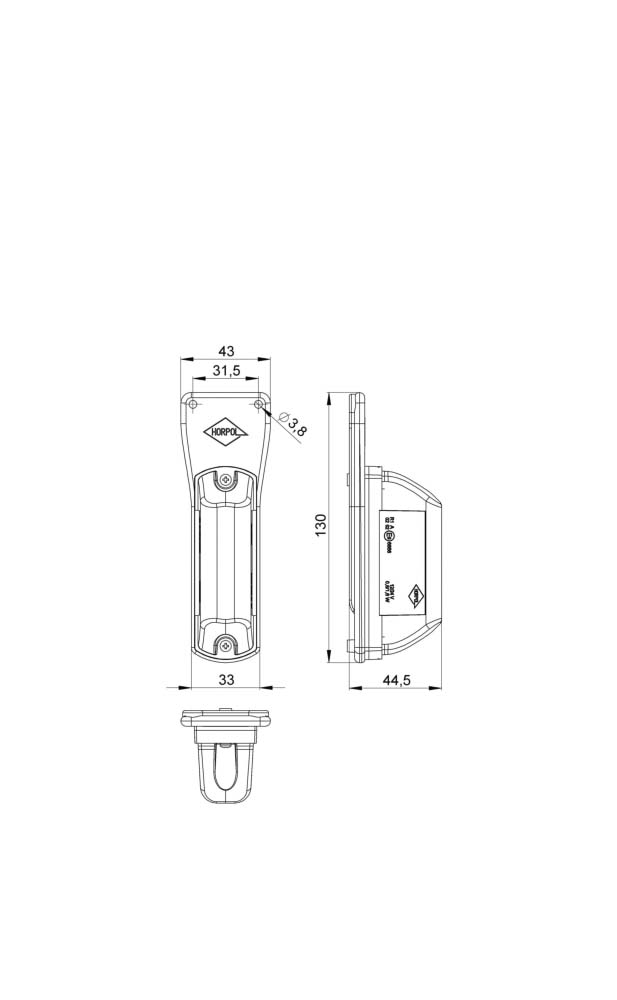 Feu de gabarit led 12/24v rouge/blanc sur languette - 79801