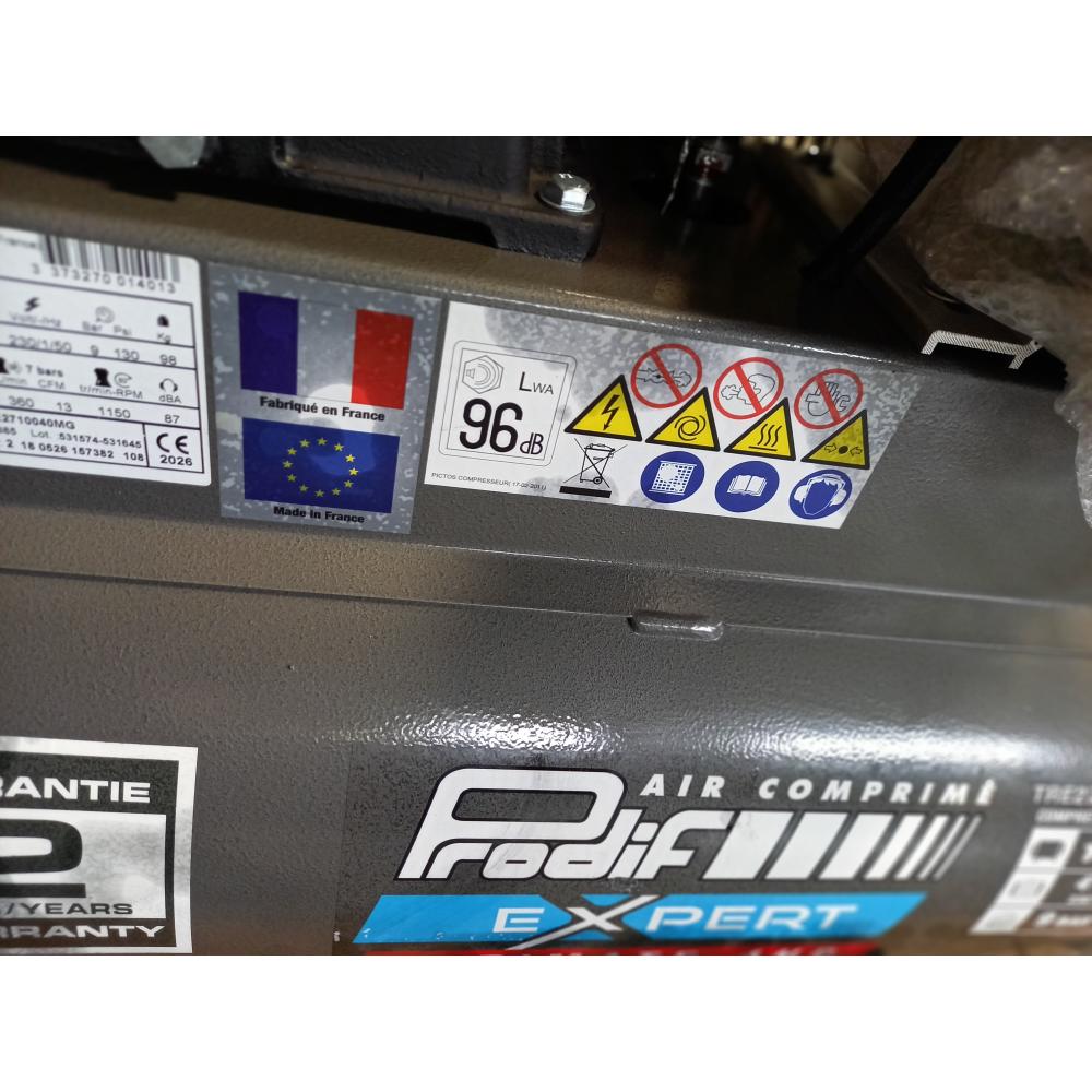 Compresseur PRODIF 100L 9 bar 4 CV 27 m3/h - OCCASION -  TRE2710040MG