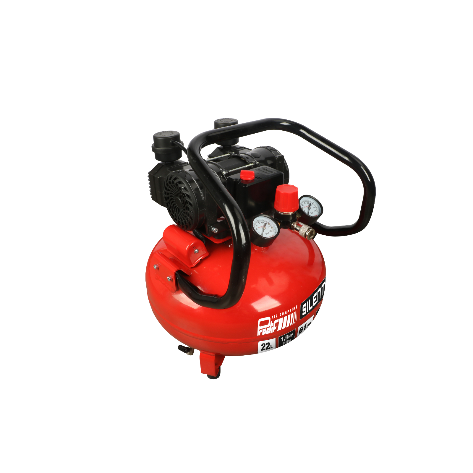 Compresseur silencieux compact PRODIF 22 litres 1,5 CV 8 bar SIL724V
