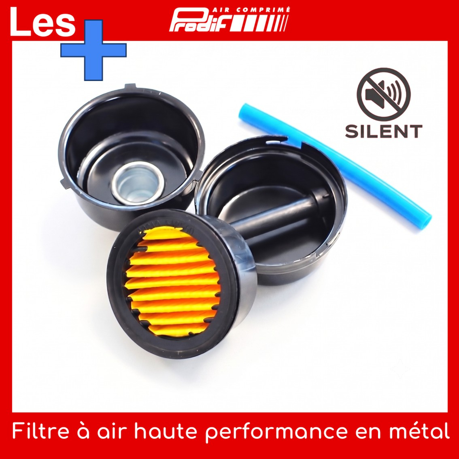 Compresseur PRODIF silencieux 50l 2cv 230v 8 bar SIL750