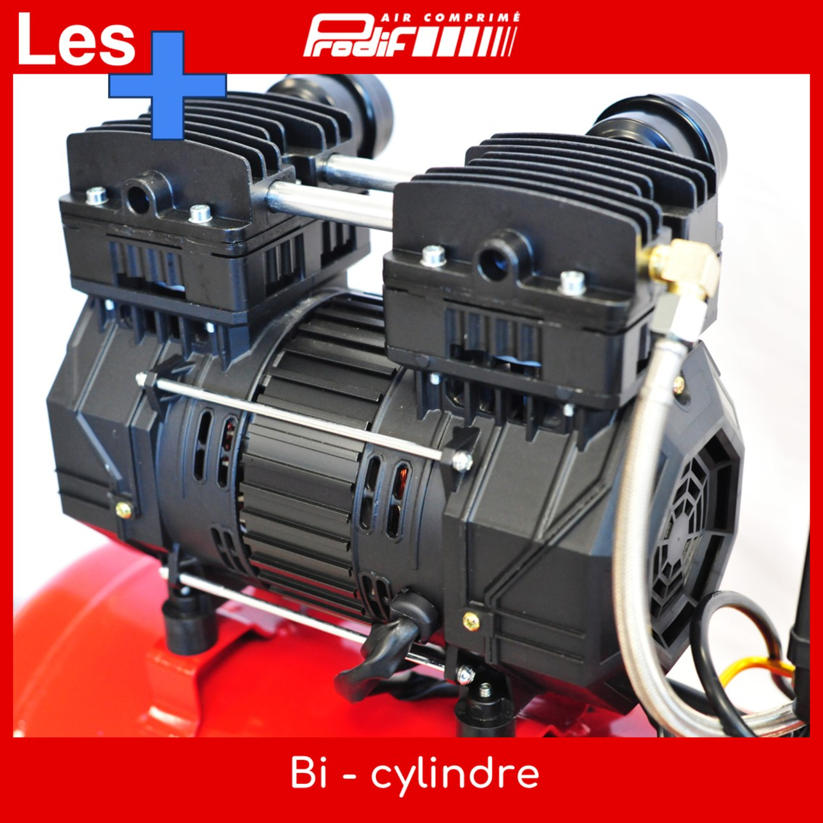Compresseur PRODIF silencieux 50l 2cv 230v 8 bar SIL750