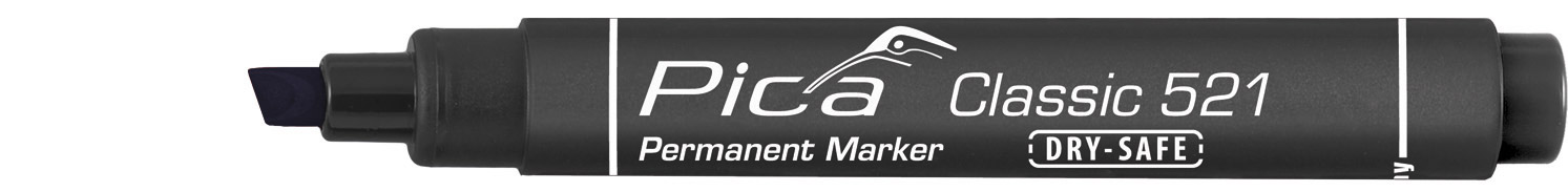 Marqueur pica classic 521 permanent biseauté noir PICA - 52146
