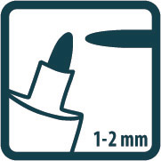 Feutre pica classic 'instant white' 1 - 2mm PICA - 53252