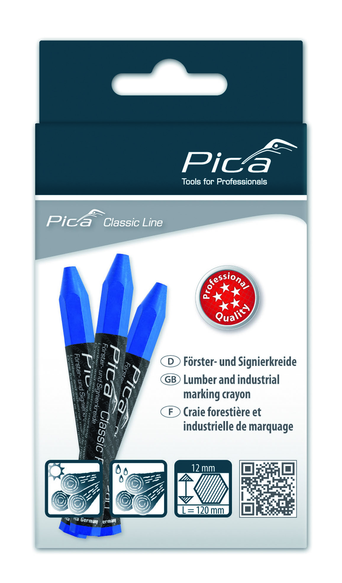 Craie forestière pica classic pro bleu PICA - 59041