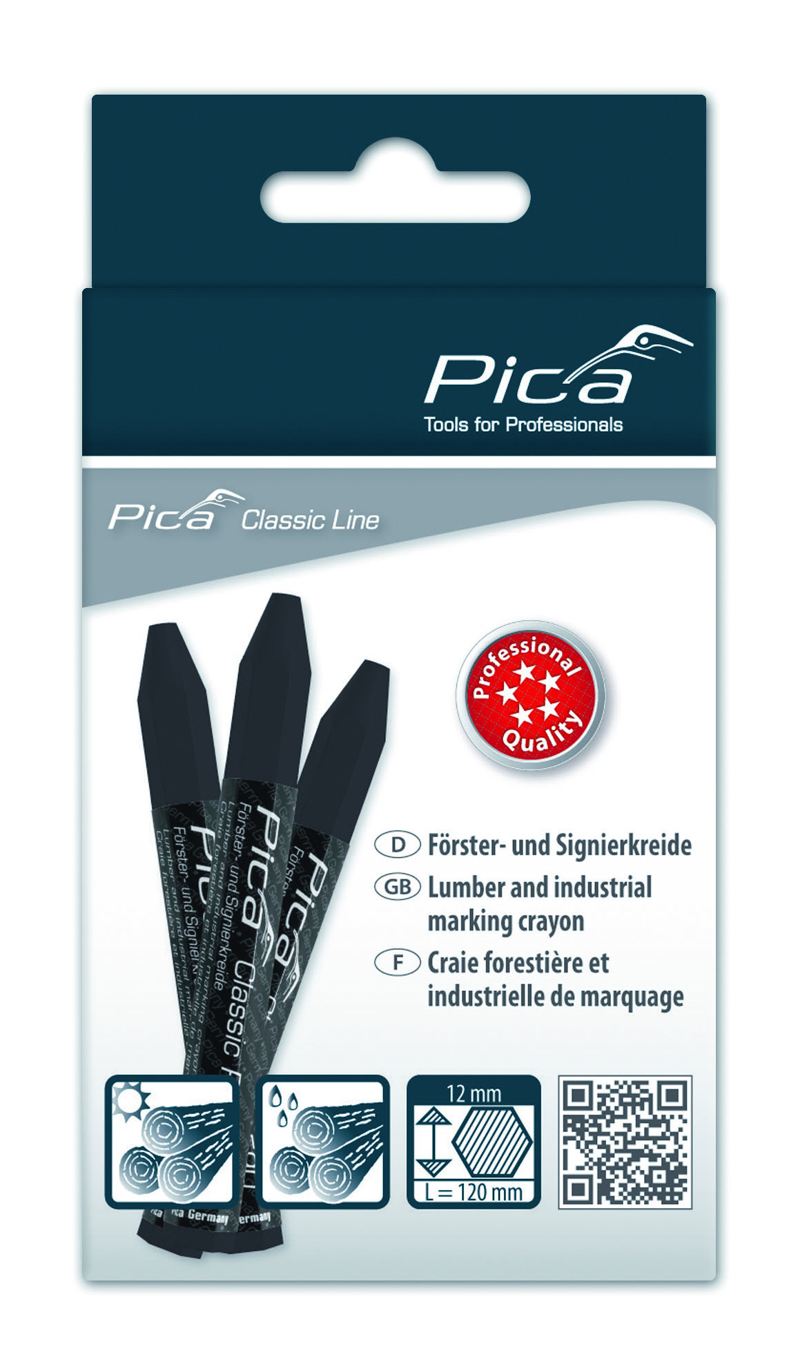 Craie forestière pica classic pro noir PICA - 59046