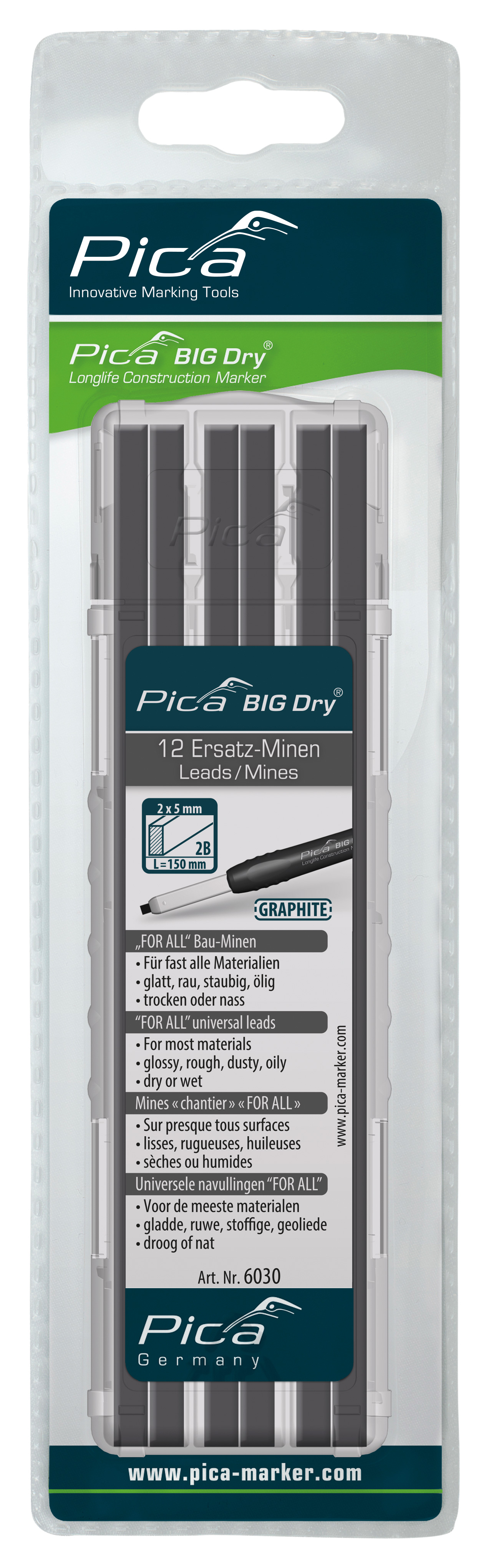 Etui de 12 mines pica big dry for all PICA - 6030