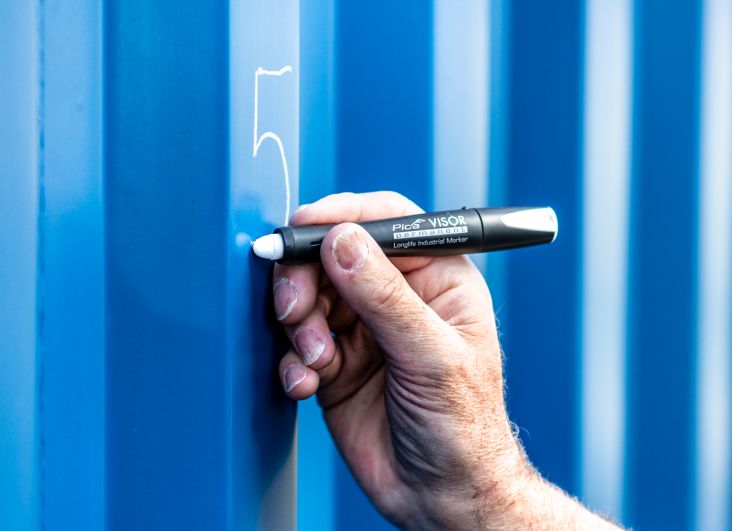 Marqueur permanent visor pica industrial marker fluo - rouge PICA - 99040