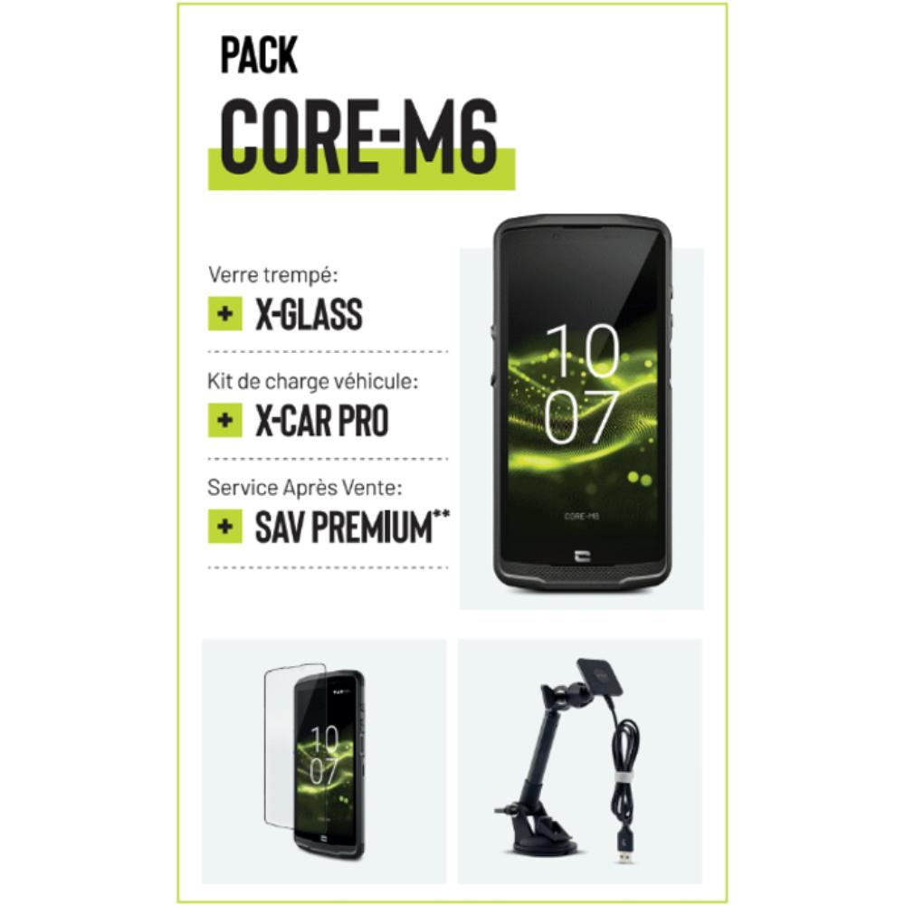 PACK PRO Smartphone CORE-M6 (128+6GB) OPM SANS CHARGEUR + X-CAR PRO + X-GLASS - CROSSCALL -  1401049901207