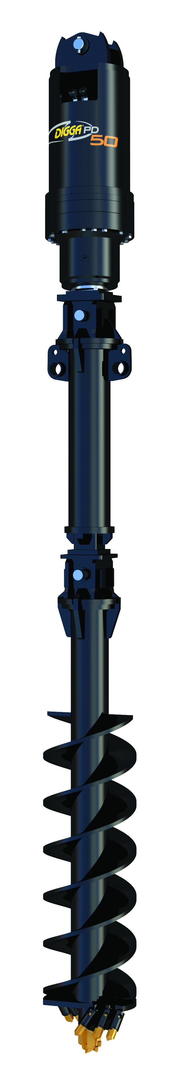 Tarière motoréducteur hydraulique DIGGA PD50-7 pour pelles de 45 tonnes à 55 tonnes - PD507