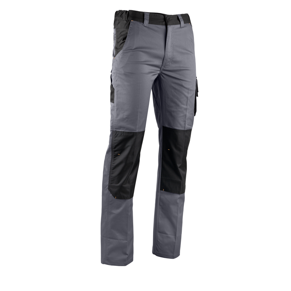 Pantalon bicolore stretch poches genoux ARION GRIS ACIER - LMA LEBEURRE - 1890