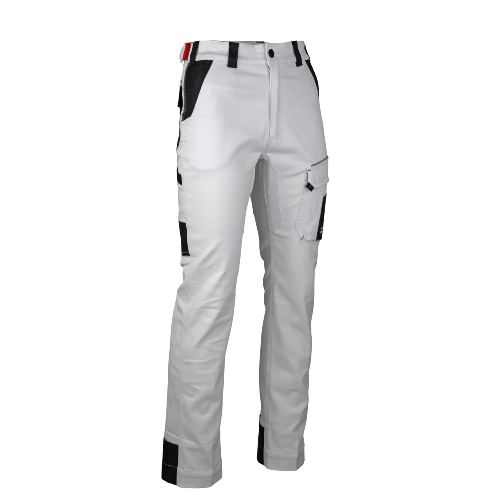Pantalon multipoches stretch  CRISTALLIN BLANC GRIS NUIT - LMA LEBEURRE - 1900