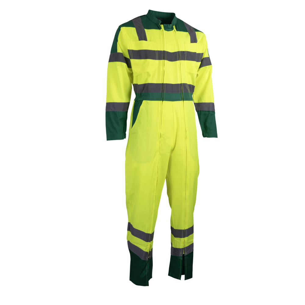 Combinaison HV 2 zips EN20471 VIGILANCE JAUNE VERT - LMA LEBEURRE - 4080