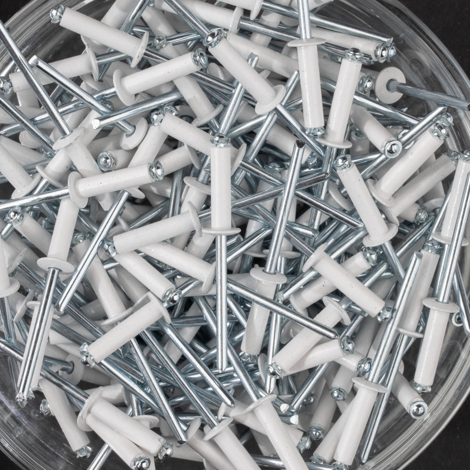 250 rivets éclatés à aluminium/acier à tête plate à RAL9003 à Ø4x16mm - SCELL-IT - PWD4016