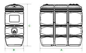 CUVE STOCKAGE FUEL PEHD 1500L STATION 230V 50L/M - RENSON - 141283