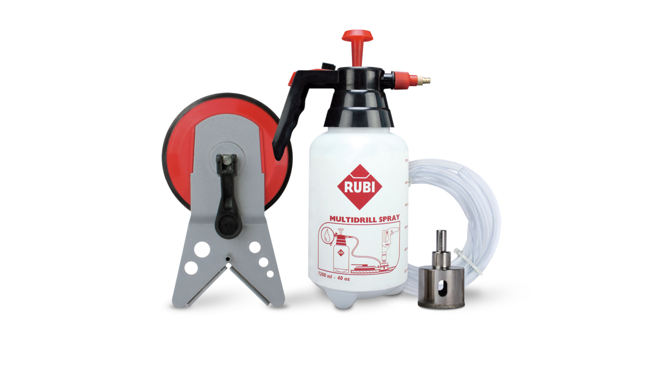 Kit trepan 35mm+ guia multidrill + vaporisateur RUBI - 50921