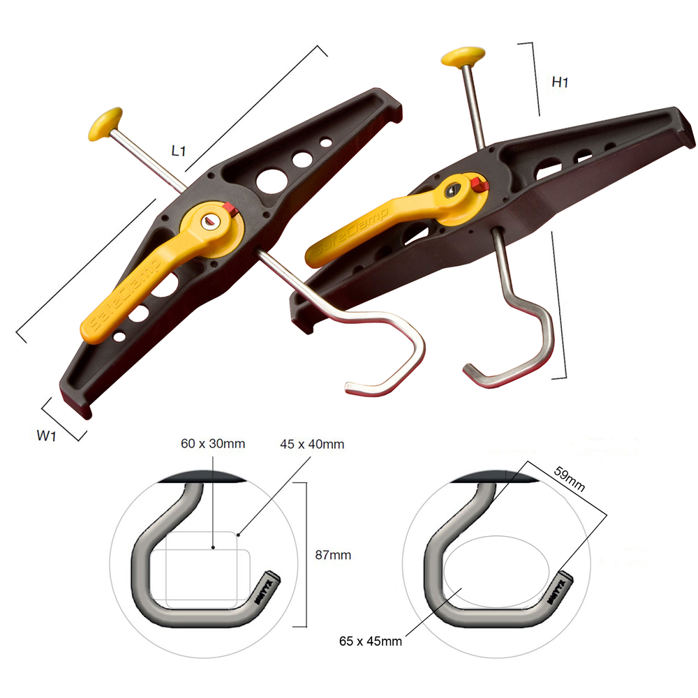 Attache échelle SAFECLAMP POUR VUL RHINO PRODUCTS - RAS21