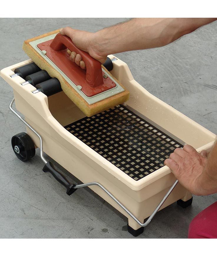 Pulirapid RAIMONDI Bac de Lavage 20L avec Frottoir Éponge Sweepex 13x30cm 11148