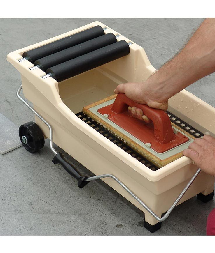 Pulirapid RAIMONDI Bac de Lavage 20L avec Frottoir Éponge Sweepex 13x30cm 11148