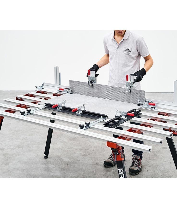 Kit d'encollage 90° pour BM 180 - nez de marche collé - tables et plans piscine - RAIMONDI - 13118