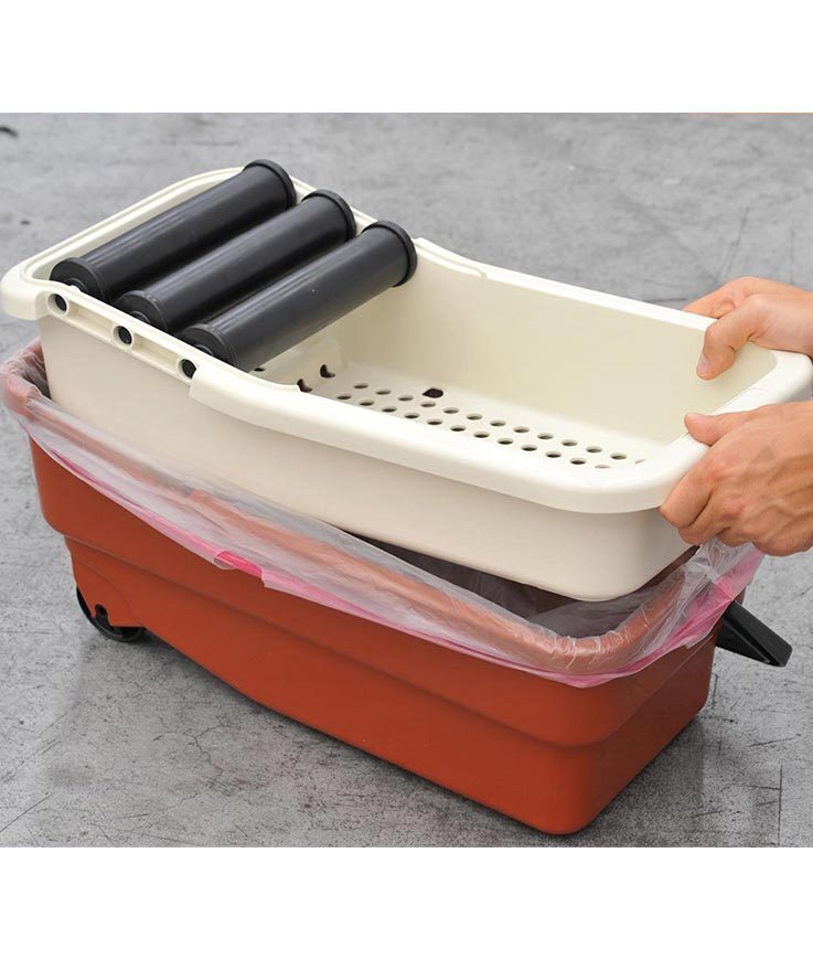 Bac de Lavage 10L avec Frottoir et Sac Plastique pour Jointoiement - Easy - RAIMONDI - 15303