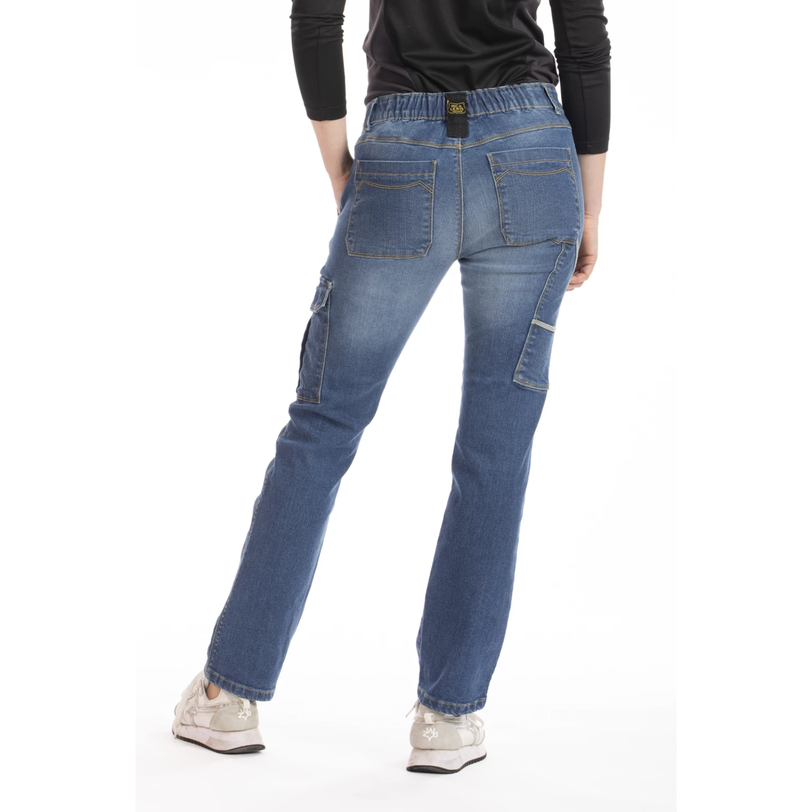 Jeans de travail multi poches denim stretch BETTY brossé - RICA LEWIS 