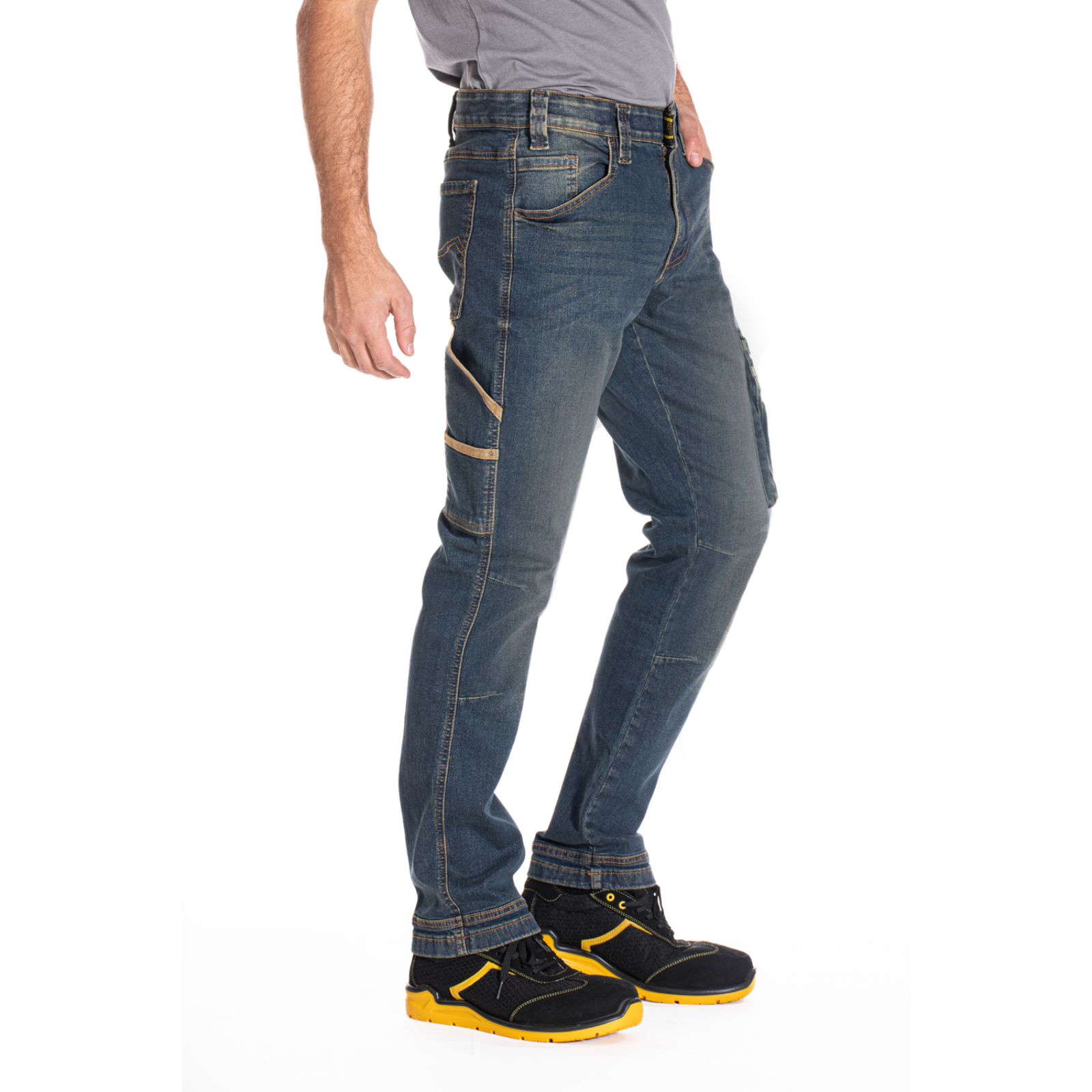 Jeans de travail stretch coupe confort JOBDY dirty - RICA LEWIS 