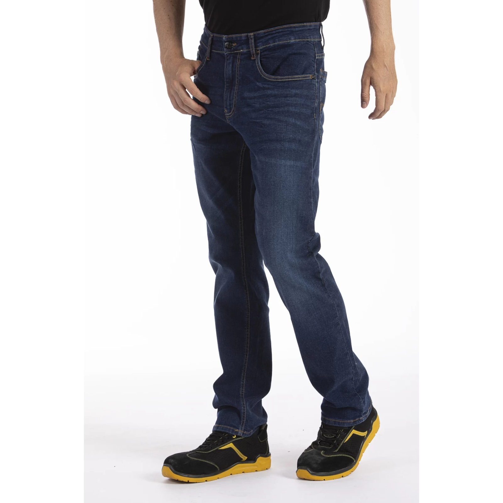 Jeans de travail coupe droite confort denim stretch WORK8 brossé - RICA LEWIS 