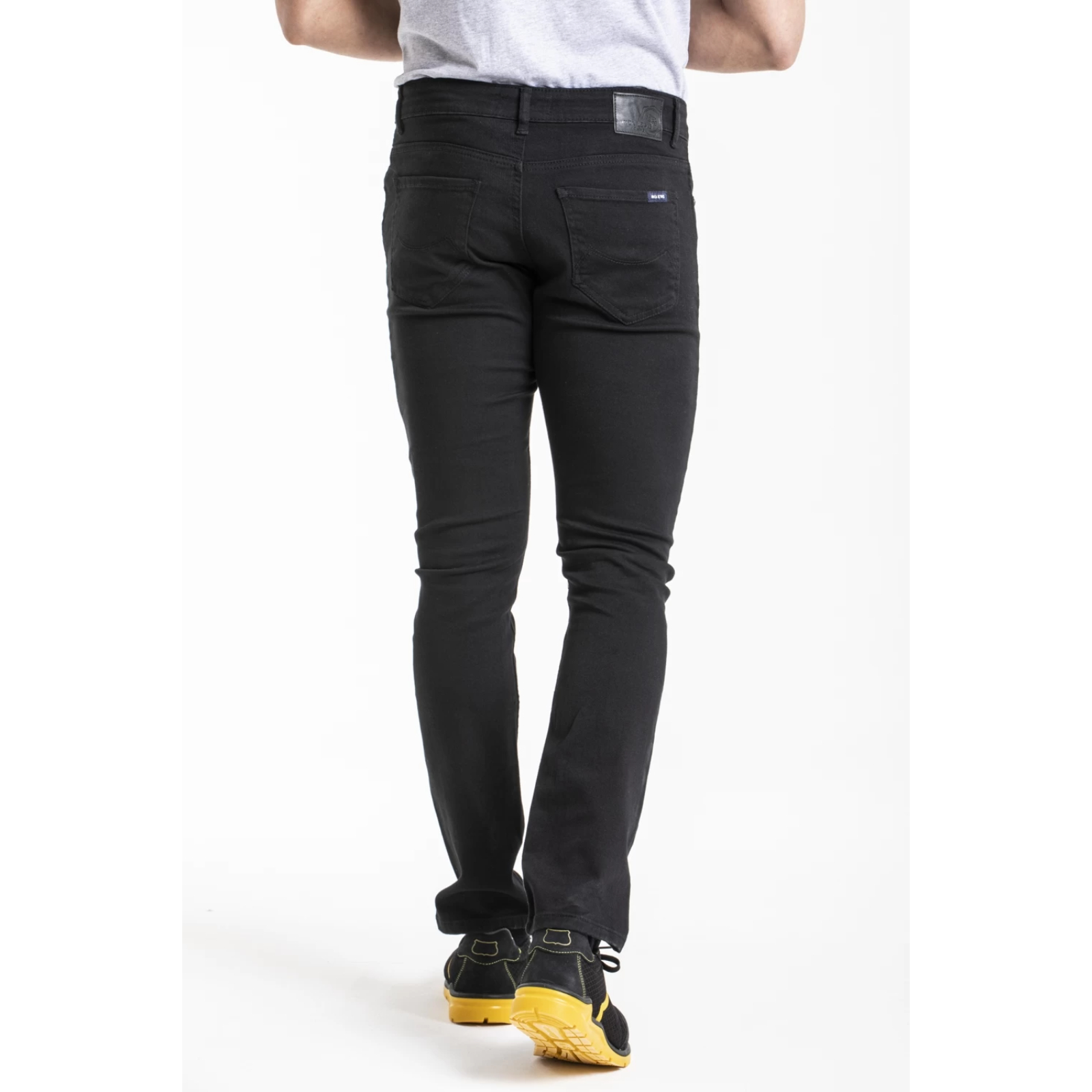 Jeans de travail coupe droite ajustée twill stretch WORK9 noir - RICA LEWIS 