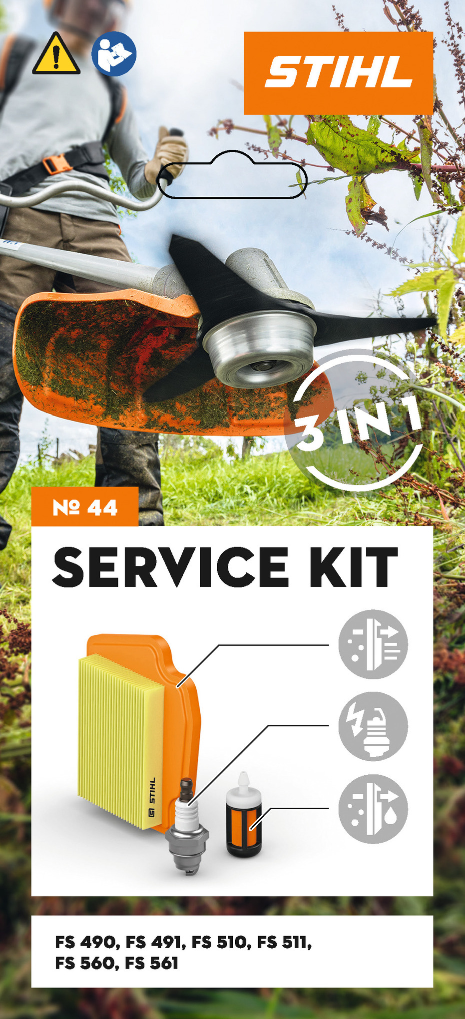 Service Kit FS 510 511 560 561 137308 - STIHL - 41480074100