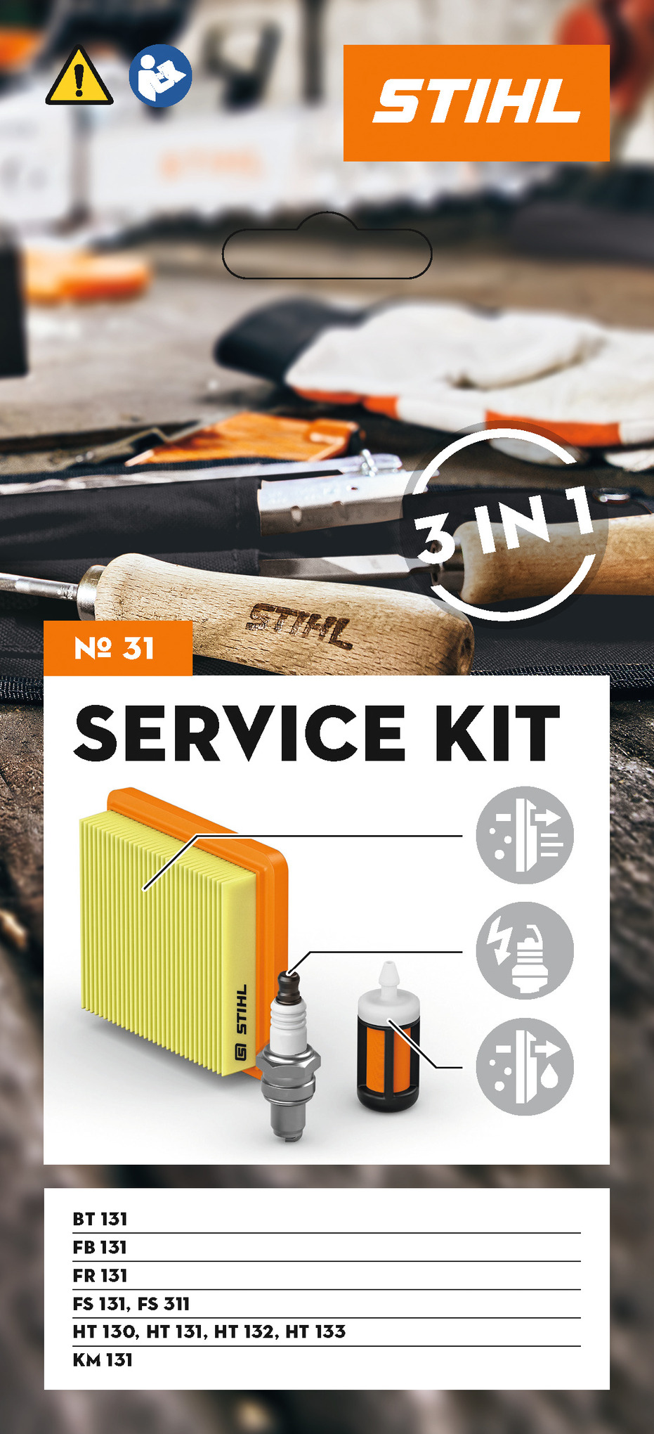 Service Kit FS 131 FS 311 HT 133 KM 1 130077 - STIHL - 41800074103