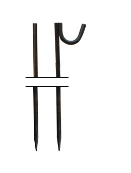 Piquet porte lanterne hauteur 1,30m ø 14 mm - 340153