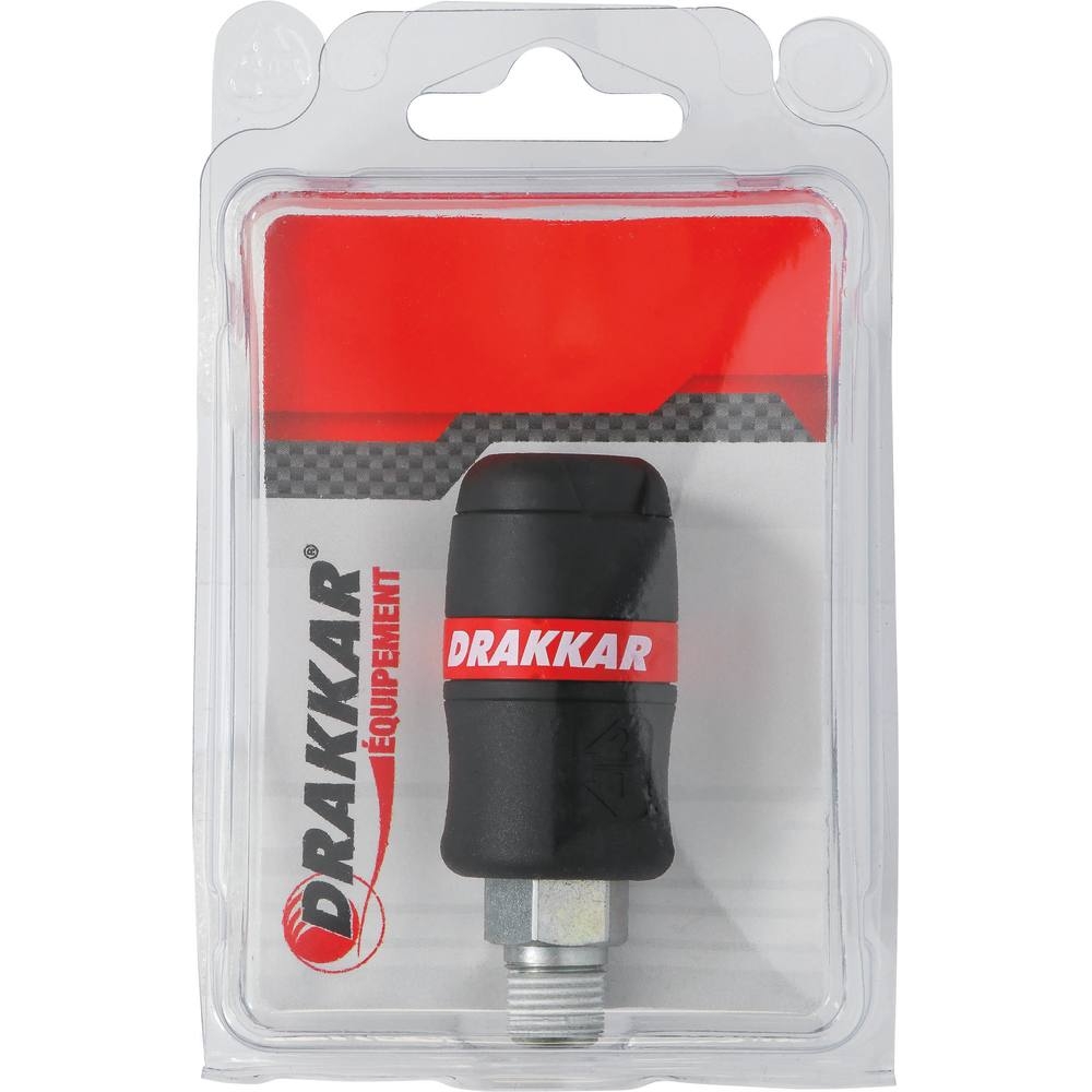 Raccord rapide femelle de sécurité passage d'air 6mm filetage mâle 1/4