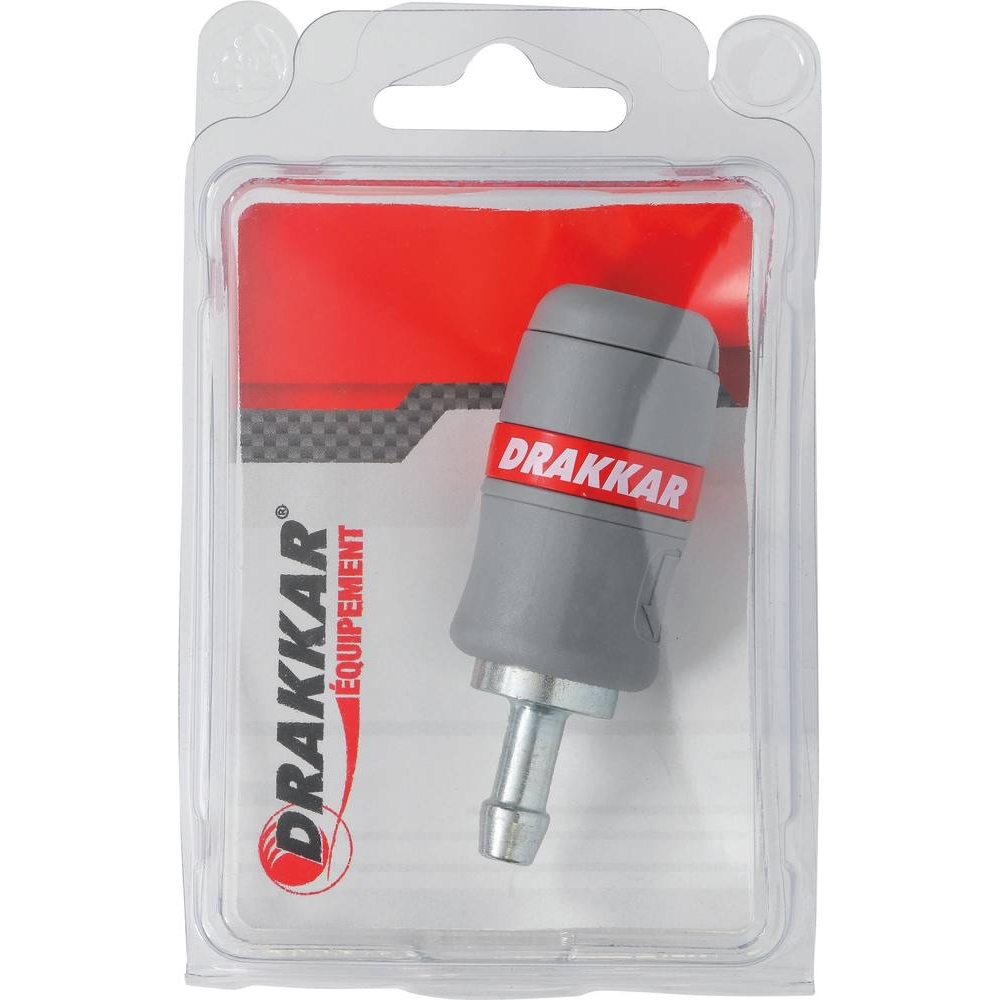 Raccord rapide femelle passage d'air 6mm pour tuyau de 8mm - DRAKKAR - 01363