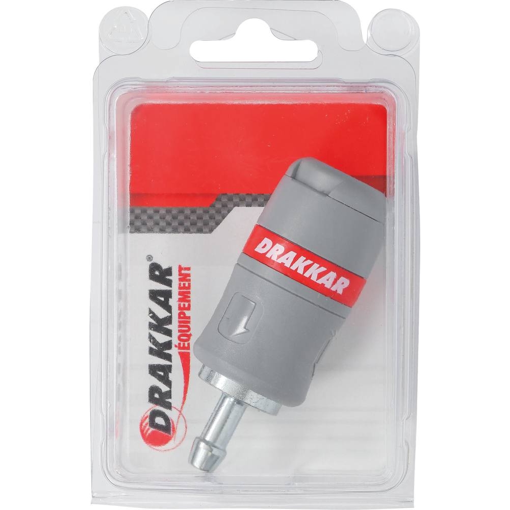 Raccord rapide femelle passage d'air 8mm pour tuyau de 8mm - DRAKKAR - 01387