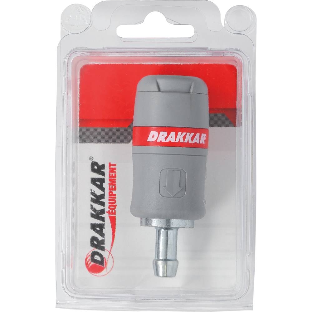 Raccord rapide femelle passage d'air 8mm pour tuyau de 10mm - DRAKKAR - 01390