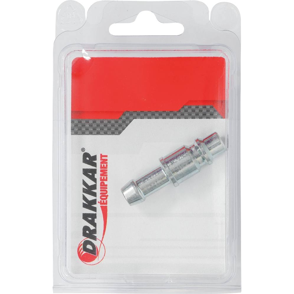 Raccord rapide mâle passage d'air 8mm pour tuyau de 10mm - DRAKKAR - 01421