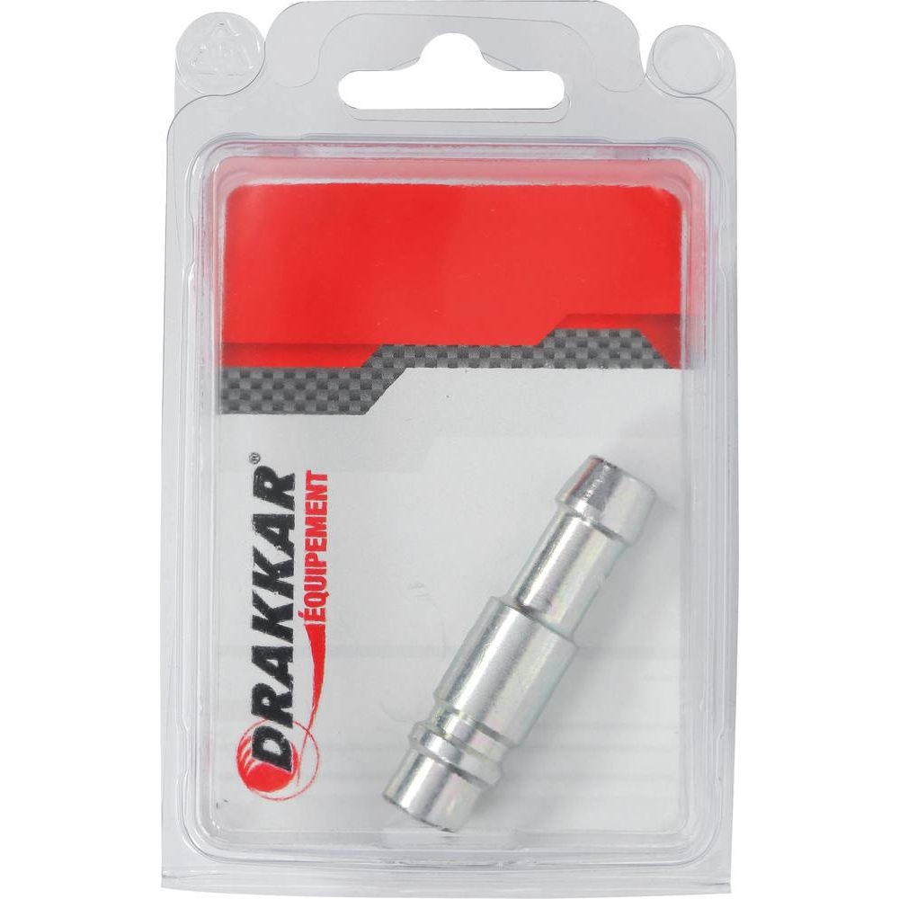 Raccord rapide mâle passage d'air 11mm pour tuyau de 13mm - DRAKKAR - 01430